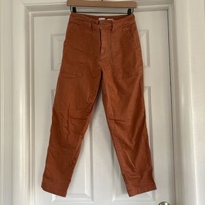 Rust Orange High-Waisted Pants
